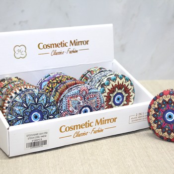 Taşlı Yuvarlak El Aynası Kalın Model 5 