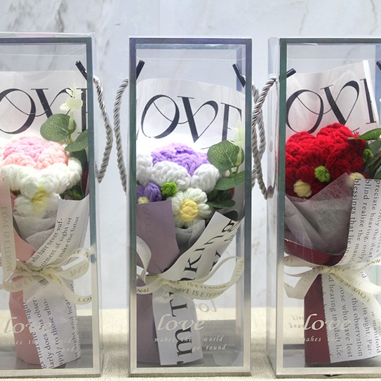 Tekli El Örgüsü Gül Buketi 