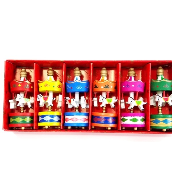 Toptan Mini Ahşap 6'lı Atli Karinca