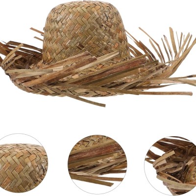 Tropikal Parti Natural Hasır Şapka