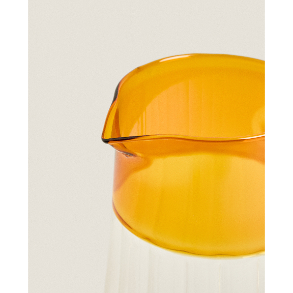 Turuncu Detaylı Cam Sürahi 1600 ml 