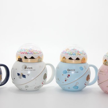 Üstü Renkli Toplu Porselen Kupa Bardak 