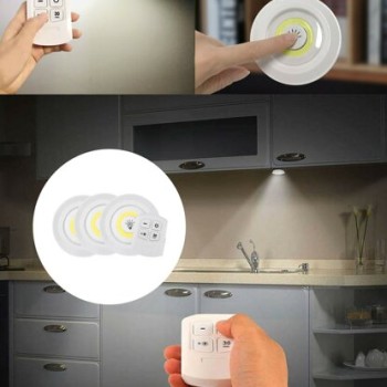 Uzaktan Kumandalı Yapışkanlı 3'lü Led Spot Lamba