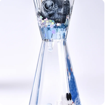 Uzay Temalı Dökülen Yağ Kum Saati 