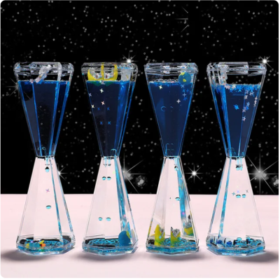 Uzay Temalı Dökülen Yağ Kum Saati 