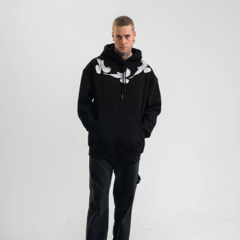 Uzun Kol Bisiklet Yaka Yıkamalı SweatShirt - Siyah -