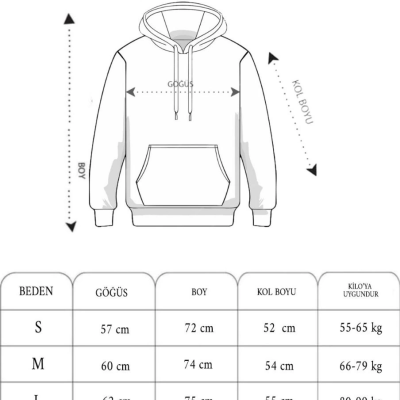 Uzun Kol Kapşonlu Yıkamalı Nakışlı SweatShirt - Siyah