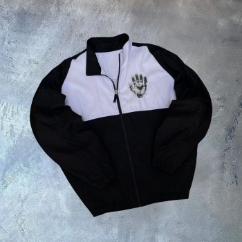 Uzun Kollu Paraşüt Kumaş Rüzgarlik - Siyah -