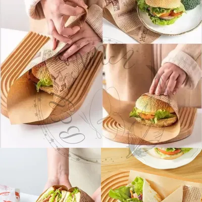 Vintage Gazete Desenli Sunum Kağıdı 50 Adet