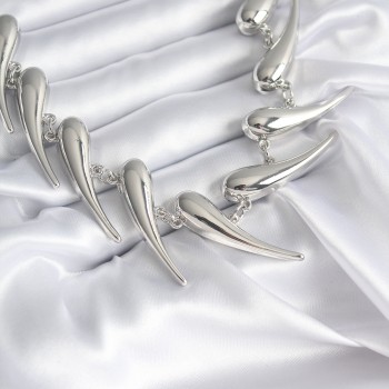 VIP Seri Özel Model Gümüş Renk Kadın Kolye