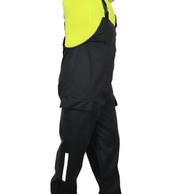 Yağmurluk Takım (Bahçıvan Tipi Askılı Pantolon ve Mont) - Siyah -