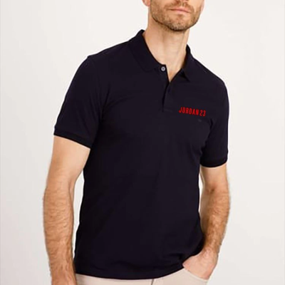 Yakası Düğmeli Yakalı Pike Baskılı T-Shirt - Beyaz -