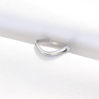 Yassı Silver Renk Ayarlanabilir Yüzük