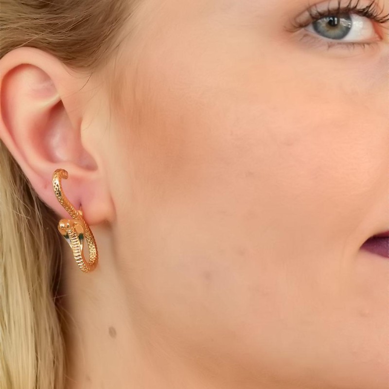 Yılan Tasarım Kadın Küpe