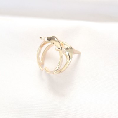 Yıldız Model Gold Renk Ayarlanabilir Yüzük