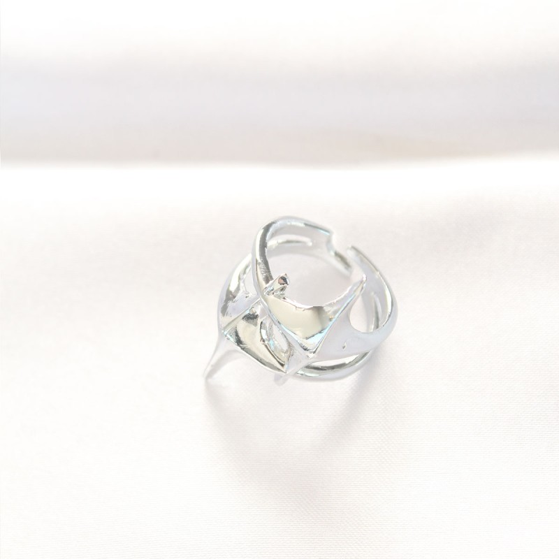 Yıldız Model Silver Renk Ayarlanabilir Yüzük