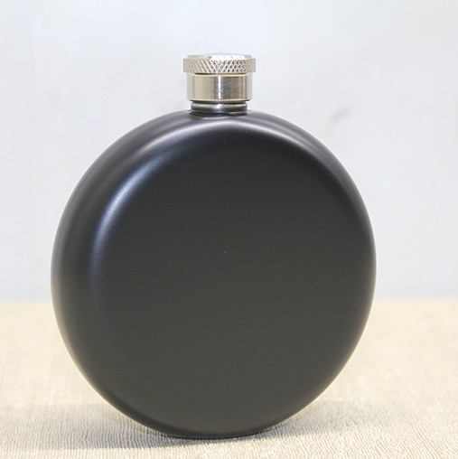 Yuvarlak Tekli Matara 5 Oz Siyah 