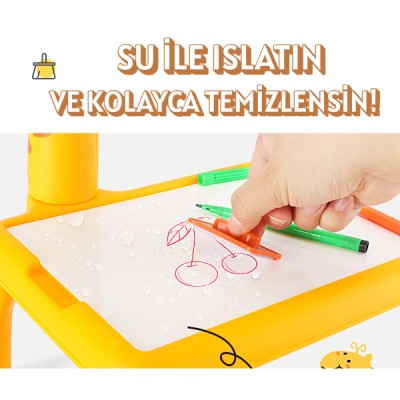 Zürafa Tasarımlı Projeksiyonlu Boyama Tahtası 
